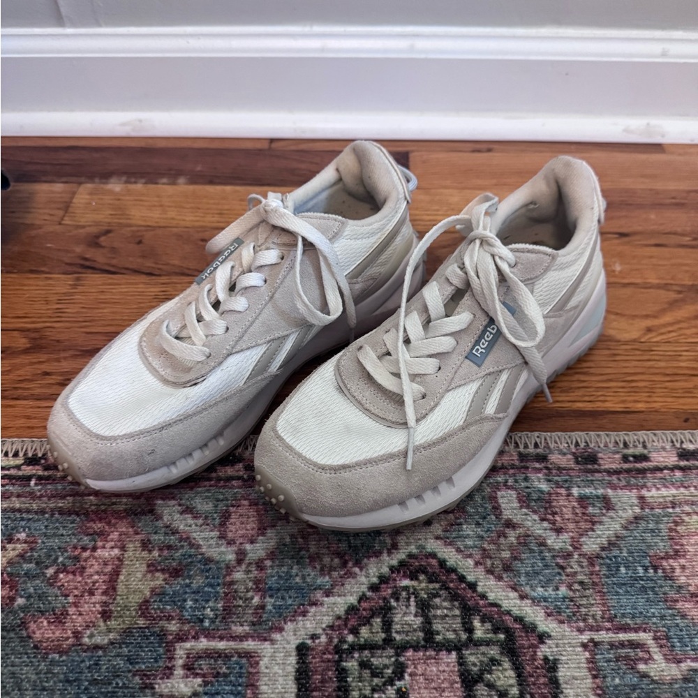 Reebok Grey and White Sneakers